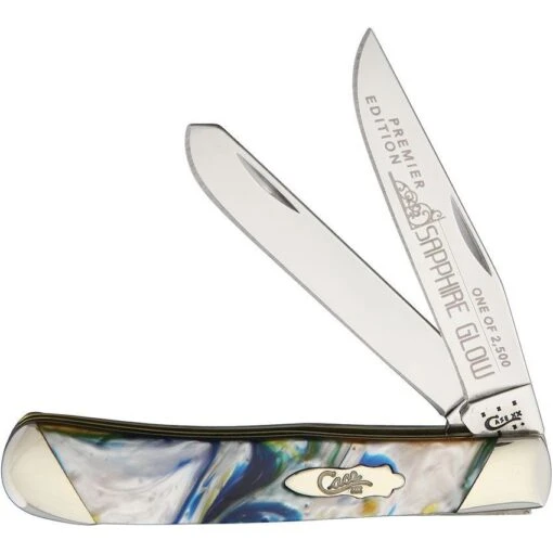 Case 9254SG Trapper Folding Pocket Knife With Sapphire Glow Corelon Handle -Cold Steel Shop 199098 199127