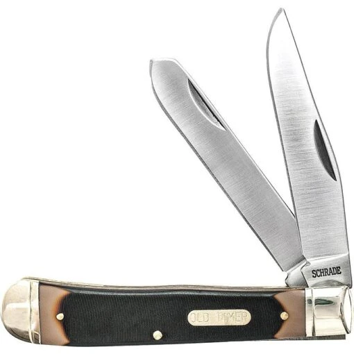 Schrade 296OT Old Timer Trapper Sawcut Folding Pocket Knife With Brown Handle -Cold Steel Shop 207874 207903